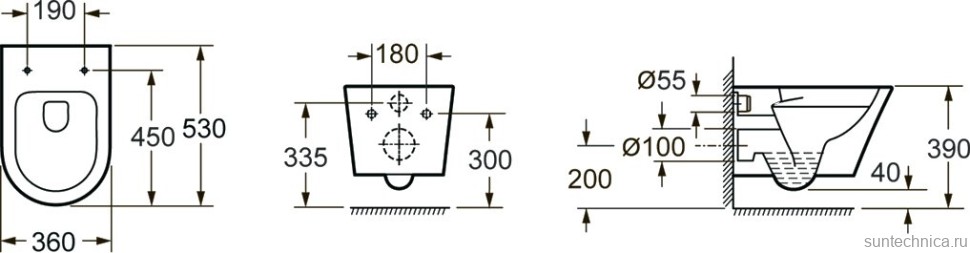 Унитаз подвесной Lavinia Boho Biore Rimless 3304003R безободковый, с микролифтом