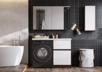 Тумба с раковиной AQUATON Лондри 60 R, дуб рустикальный, белый