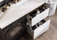 Тумба с раковиной AQUATON Лондри 60 R, дуб рустикальный, белый