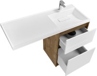 Тумба с раковиной AQUATON Лондри 60 R, дуб рустикальный, белый