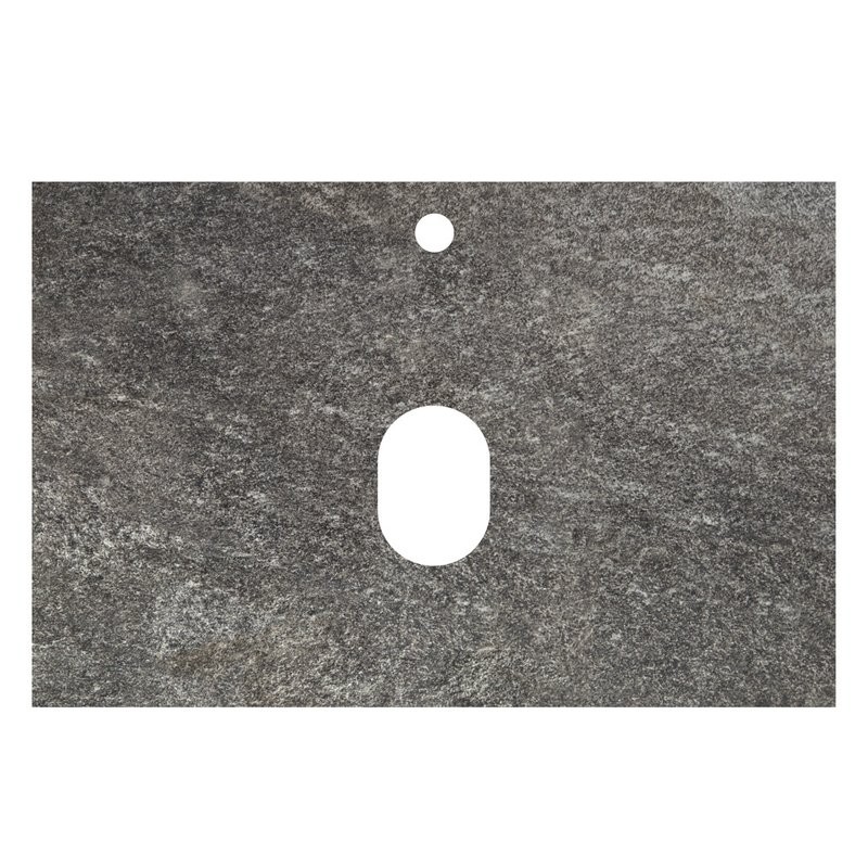 Тумба под раковину со столешницей BelBagno Kraft 70 подвесная, матовая темно-серая, столешница kep-70-grn