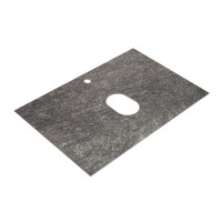 Тумба под раковину со столешницей BelBagno Kraft 70 подвесная, матовая темно-серая, столешница kep-70-grn