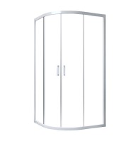 Душевой уголок Vegas Glass ZS Novo 100 01 01 профиль белый, стекло прозрачное