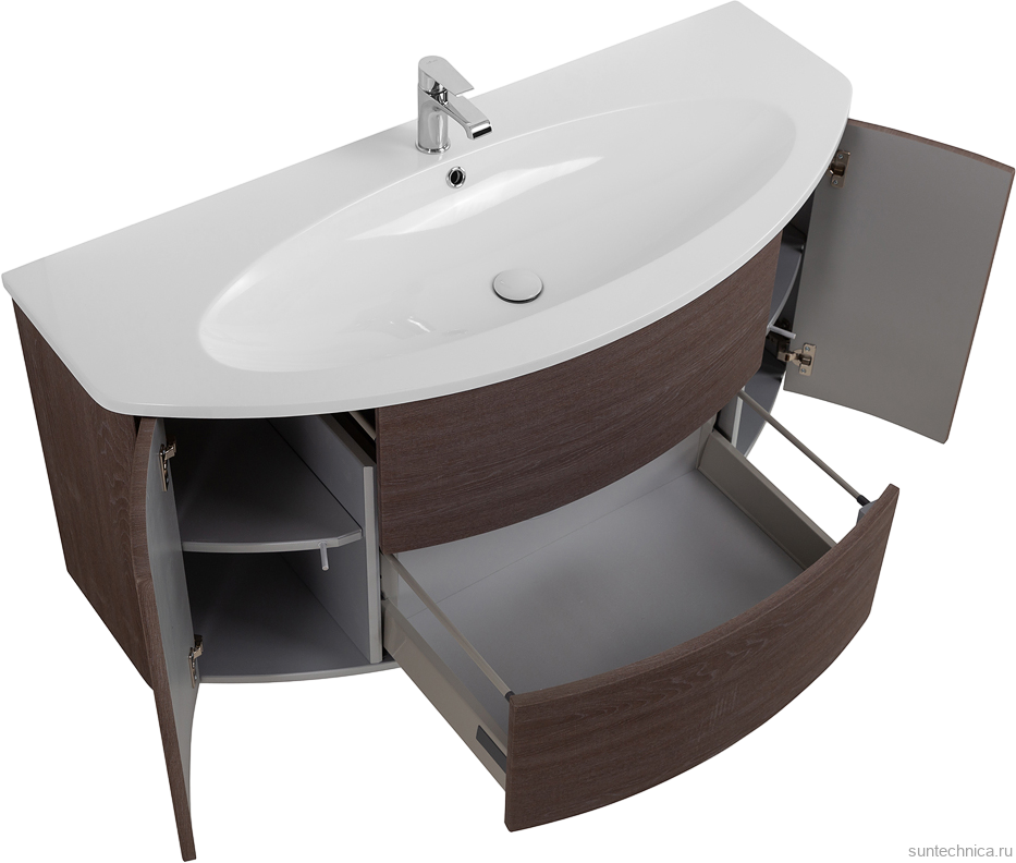 Мебель для ванной комнаты Cezares Eden 120 rovere scuro soft, раковина 50178