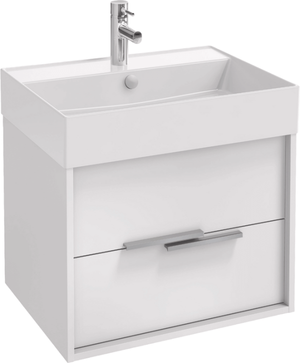 Тумба с раковиной Jacob Delafon Vivienne 60 белая блестящая, раковина белая