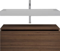 Тумба с раковиной Armadi Art Flat 100 подвесная, dark oak