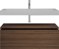 Тумба с раковиной Armadi Art Flat 100 подвесная, dark oak
