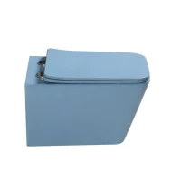 Унитаз подвесной SantiLine SL-5007BL с микролифтом, голубой матовый