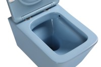 Унитаз подвесной SantiLine SL-5007BL с микролифтом, голубой матовый