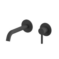 Смеситель для раковины WHITECROSS 2-Y1225BL С ВНУТРЕННЕЙ ЧАСТЬЮ, черный матовый