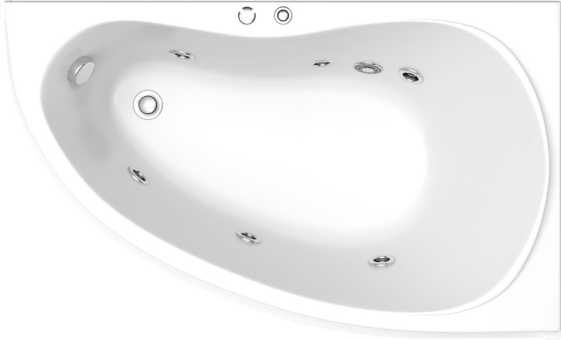 Акриловая ванна Bas Алегра R 150х90 с г/м