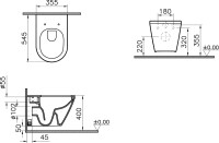 Комплект VitrA Integra Round L-box 9004B003-7202 подвесной унитаз безободковый, с микролифтом + инсталляция + кнопка
