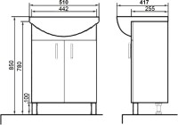 Мебель для ванной комнаты Orange Лайт 50 белый глянец