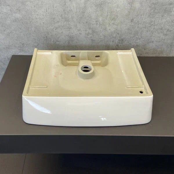 Тумба с раковиной Comforty Эдинбург 60 подвесная, бетон светлый, раковина 9055RA-50