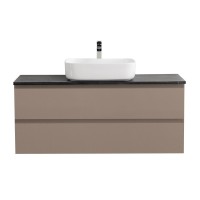 Тумба под раковину со столешницей BelBagno Kraft 120 подвесная, матовая бежевая, столешница kep-120-mno