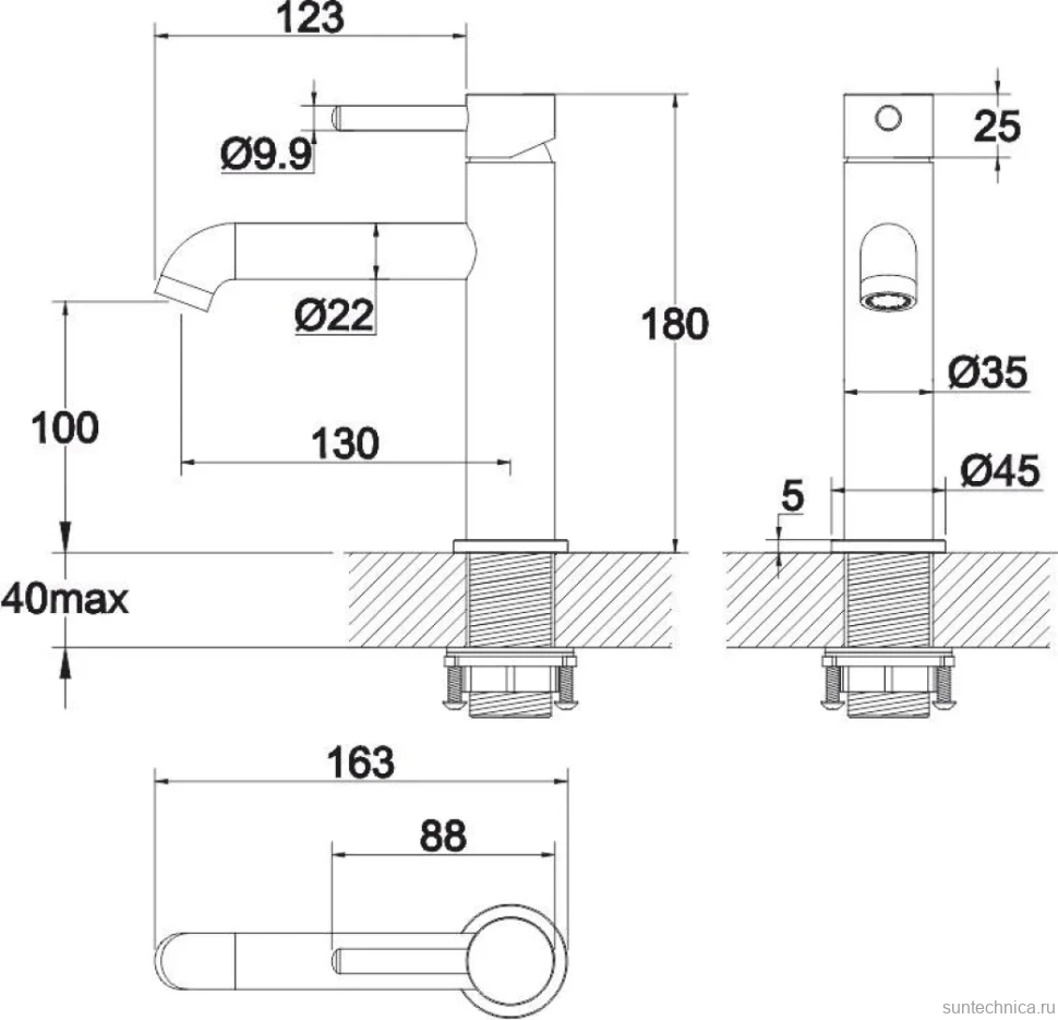 Смеситель для раковины WHITECROSS Y Y1211GL золото
