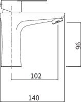 Смеситель для раковины Fashun A51115 сатин
