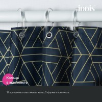 Штора для ванной IDDIS Base BG05P24i11 240х200, синяя