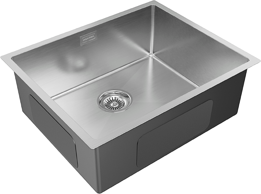 Комплект Мойка Paulmark Next PM215444-BS брашированная нержавеющая сталь + Измельчитель Intenso