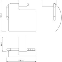 Держатель туалетной бумаги Lemark Smooth line 9722011 черный