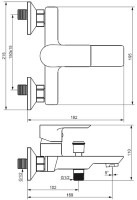 Смеситель для ванны с душем Damixa Apollo 471000001 хром Смеситель для ванны с душем Damixa Apollo 471000001 хром