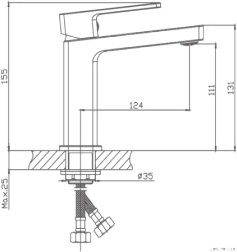 Смеситель для раковины Haiba HB615-7 HB10615-7