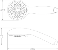Душевая лейка Aquanet AF000-07B чёрная матовая Душевая лейка Aquanet AF000-07B чёрная матовая