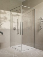 Душевой уголок Vincea Slim-N VSS-4SN9010CLBN 100x90, профиль брашированный никель