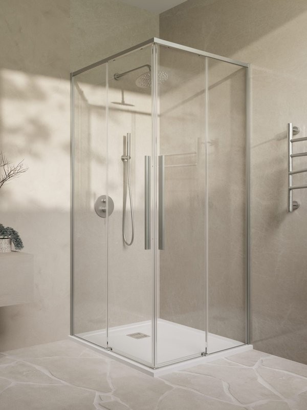 Душевой уголок Vincea Slim-N VSS-4SN9010CLBN 100x90, профиль брашированный никель