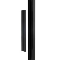 Душевая дверь в нишу Vincea Slim Soft 120 см, профиль черный, стекло прозрачное