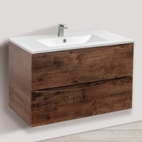 Тумба с раковиной Vincea Mia 80 темный дуб, раковина VBS-13980