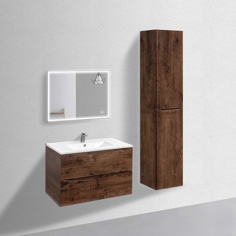 Тумба с раковиной Vincea Mia 80 темный дуб, раковина VBS-13980