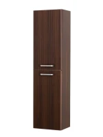 Шкаф-пенал для ванной BelBagno Due 40 подвесной, ручки хром полированный, noce