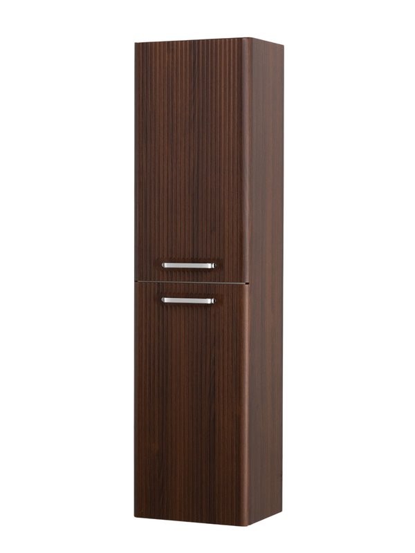 Шкаф-пенал для ванной BelBagno Due 40 подвесной, ручки хром полированный, noce