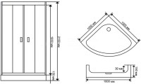 Душевая кабина Ceruttispa Viva 101B 100x100, профиль черный