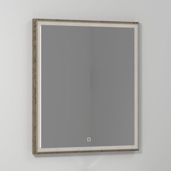 Зеркало Vod-Ok Лайт 70 крымский дуб, с подсветкой