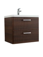 Тумба с раковиной BelBagno Due 60 ручки хром полированный, noce
