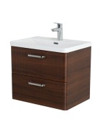 Тумба с раковиной BelBagno Due 60 ручки хром полированный, noce