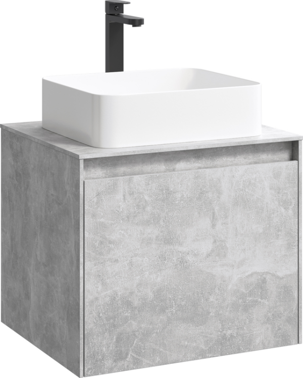 Тумба с раковиной Aqwella 5 stars Mobi 60 бетон светлый