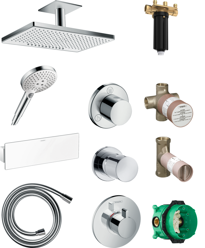 Душевой комплект Hansgrohe Rainmaker Select 460 (2 jet) 24004400 + 26530400 + 28272000 + 26456400 + 15932000 + 15972000 + 157560