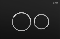 Комплект Унитаз подвесной Bauedge Bau Dream безободковый, с микролифтом + Инсталляция Bau Pro + Кнопка Dream, черная матовая