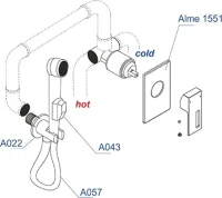Гигиенический душ Wasserkraft A01557 шланг 120 см
