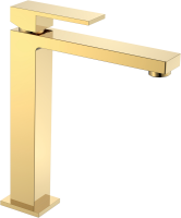 Смеситель для раковины Boheme Qubic 472-G shinny gold
