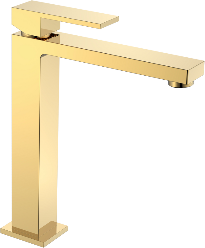 Смеситель для раковины Boheme Qubic 472-G shinny gold