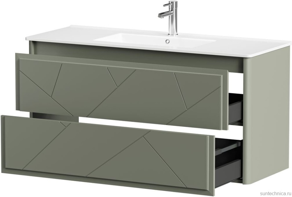 Тумба под раковину без столешницы Allen Brau Paris 120 матовая олива