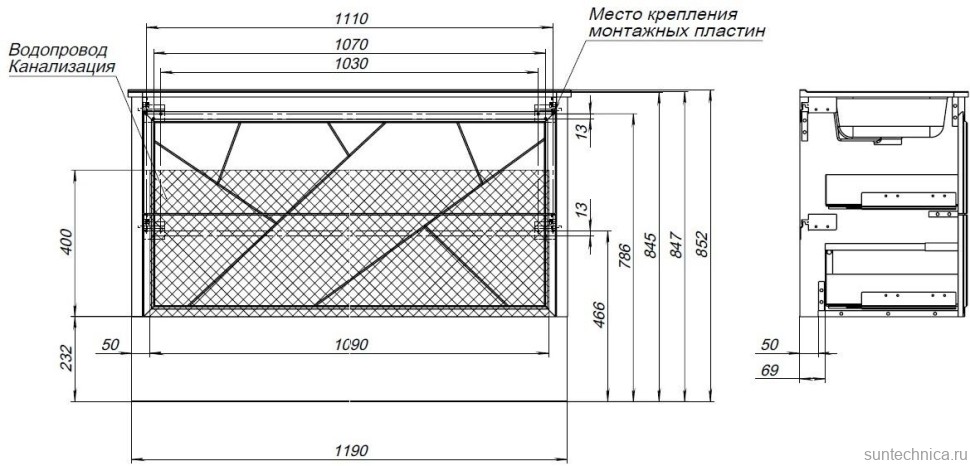 Тумба под раковину без столешницы Allen Brau Paris 120 матовая олива