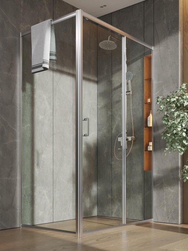 Душевой уголок Orange E23 12080TCR стекло прозрачное, профиль хром