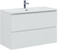 Тумба с раковиной Aquanet Джейн (Flat) 100 подвесная, белая матовая