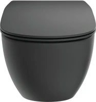 Комплект Унитаз подвесной Ideal Standard IdealMood T4665V3 безободковый, с микролифтом, матовый черный + Крепления Geberit Duofix 111.815.00.1 к стене + Звукоизоляция + Инсталляция UP 320 111.300.00.5 + Кнопка Sigma 01 115.770.DW.5 черная