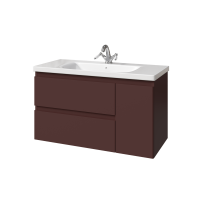 Тумба с раковиной Caprigo Forte 100 R подвесная, шоколад
